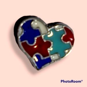 Autism Heart Floating Charm